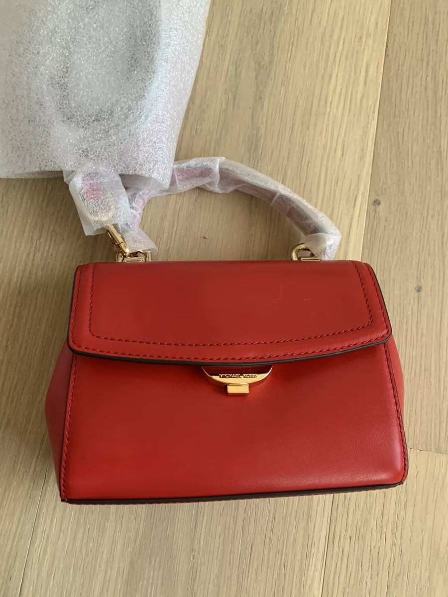 Michael Kors Ava Extra-small Leather Crossbody Bag Purse Red