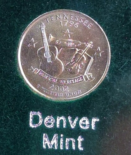 2002 TENNESSEE 3pc Set COMMEMORATIVE State Quarters: P & D=Uncirculated, S=Proof - Picture 4 of 6