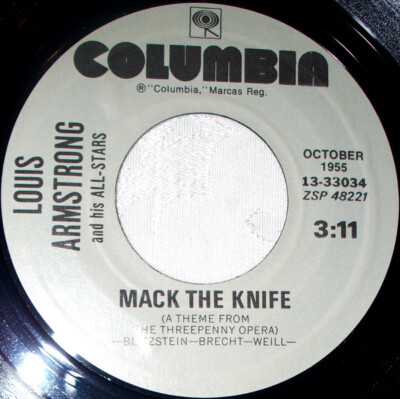 Louis Armstrong And His All-Stars - Mack The Knife / Tin Roof Blues (7'', RE)
