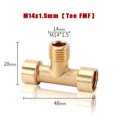 Accesorios de tubería M22 M14x1,5 mm conectores de latón adaptador recto, codo, camiseta, cruz - Imagen 14 de 31