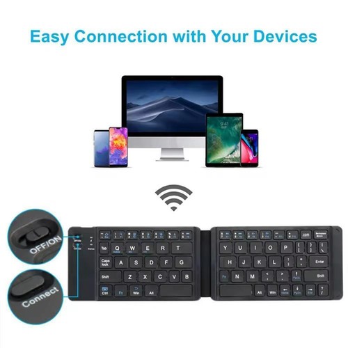 Mini Foldable Wireless Bluetooth Keyboard For PC Smartphone New Keyboard P6X1 - Picture 4 of 12