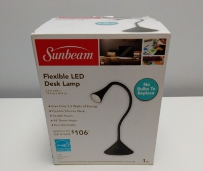 Sunbeam Flexible LED Desk Lamp Gooseneck Non-Dimmable Energy Efficient