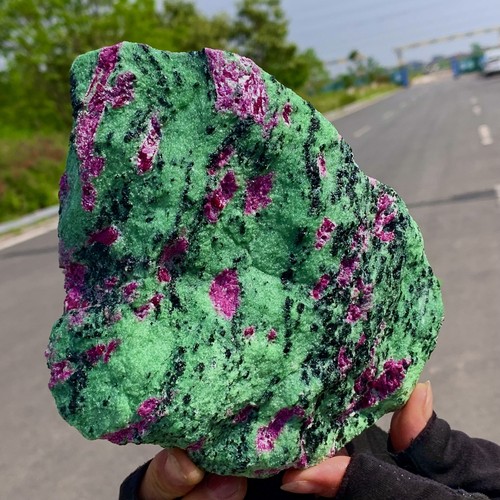 3.22LB Natural green Ruby zoisite (anylite) crystal Chakra mineral Energy - Picture 11 of 21