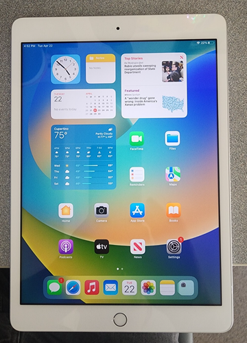 Apple iPad 7th Gen (2019) 10.2 in 32GB Space Gray / White Wi-Fi- READ