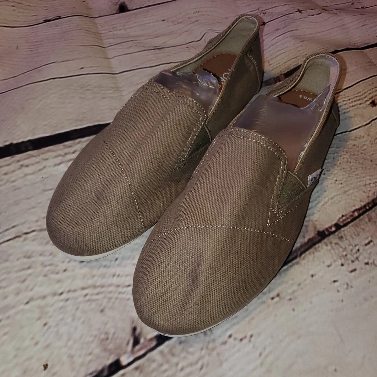 Toms leather shop slip on shoes