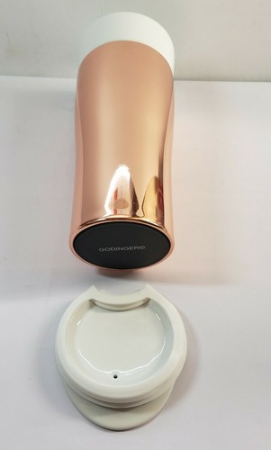 Godinger Copper Finish Coffee Mug with Lid 12oz - Picture 6 of 10