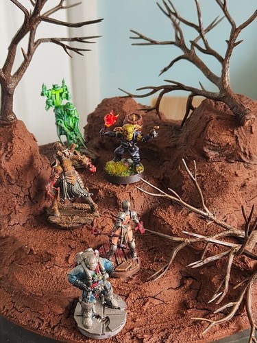 Muddy Hill with Magnetic Trees - Bolt Action Trench Crusade Scatter Terrain 32mm - Picture 3 of 11