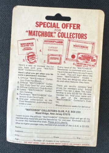 1971 Matchbox Lesney Superfast Red Guildsman *RARE CARD* - Picture 5 of 6