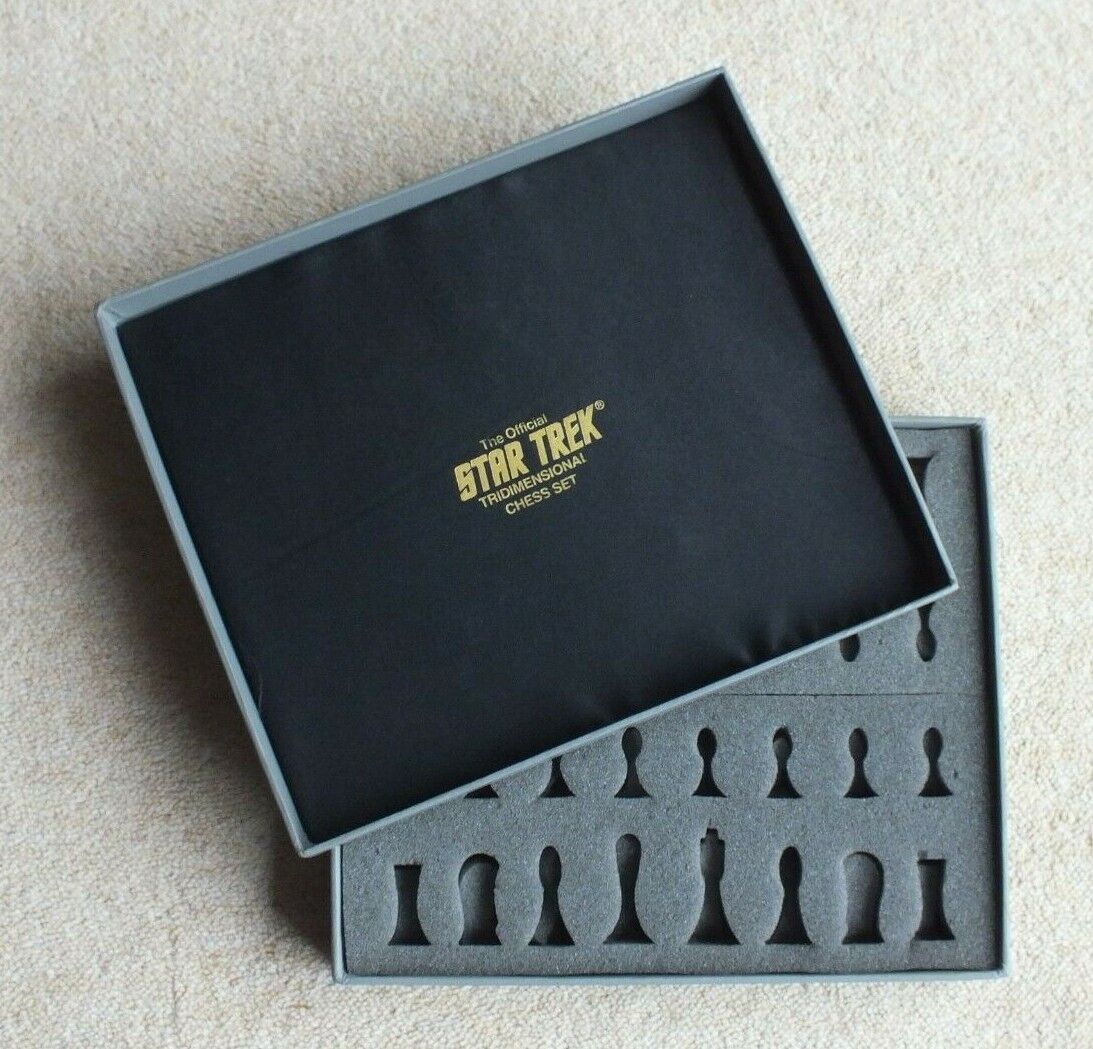 The Official Star Trek® Tridimensional Chess Set, TM ® & ©1994 Paramount  Pictures The Franklin Mint Cast pieces with sterling s…