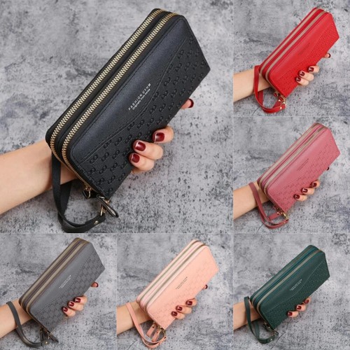 Ladies Leather Wallet Long Purse Phone Card Holder Case Clutch Large Capacity UK - Picture 12 of 19
