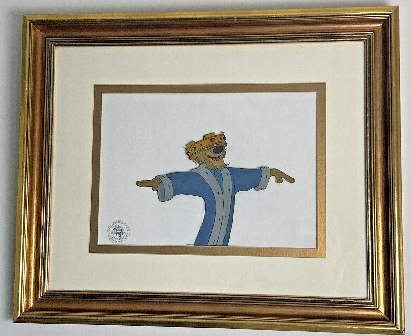 Walt Disney Studios Production Cel – 1973 Robin Hood – Prince John – Signed