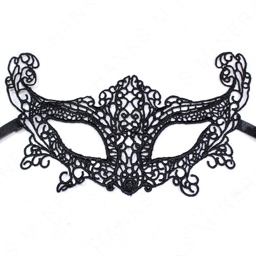 Black Lace Mask Masquerade Eye Face Eyemask Women Party Halloween - Picture 5 of 24