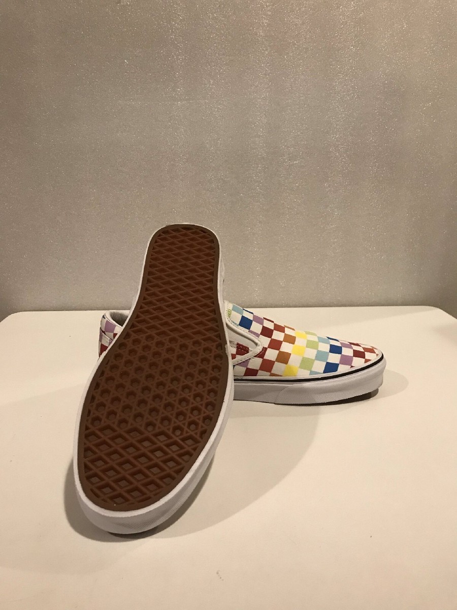 VANS Classic Slip On, Checkerboard Rainbow/White  display picture 2