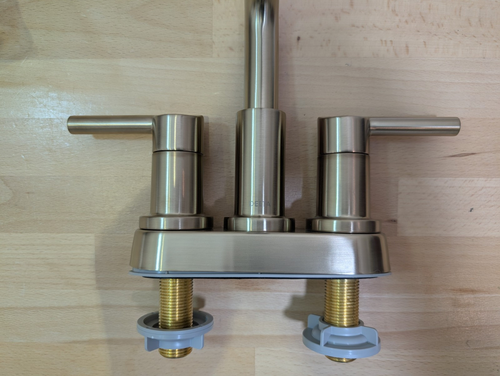 Delta 25849LF-CZ Centerset Bathroom Faucet w/ Push Pop-Up Drain Champagne Bronze - Picture 3 of 5