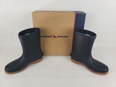 Rugged Shark Mens Great White Navy Size  New with box Rugged Shark Great White Fishing Deck Boot Waterproof Size 8  main image 4
