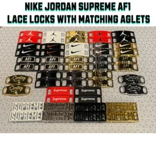 Custom Nike & Jordan Shoe Lace Tags Locks and Matching Shoe Lace Aglets