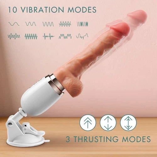 HandsFree-Heating-Thrusting-Dildo-Vibrator-Massager-Sex-Machine-Use-Lubricant-US - Picture 5 of 12