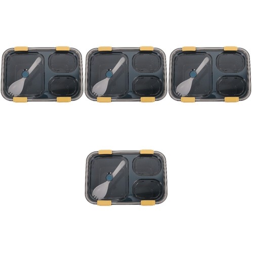 4 Count Gewürzbehälter Mit Deckel Lunchbox Trennwand Lunch-Box Bento-Box - Bild 9 von 12