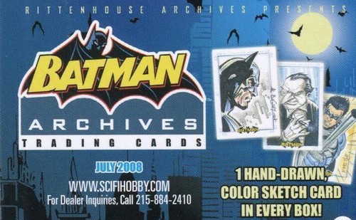 Batman Archives Rittenhouse 2008 Artist Sketch Sketchafex Card Selection - Foto 1 di 13