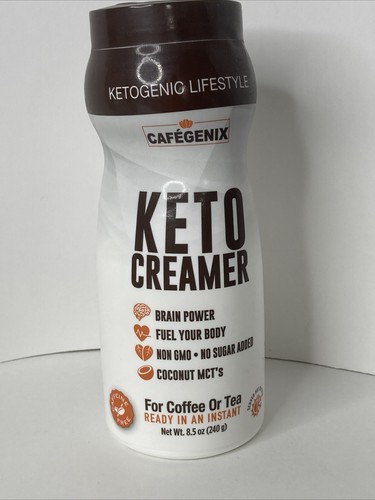 Cafegenix KETO Coffee CREAMER Non GMO No Sugar Added MCT's Low Carb 8.5 oz NEW