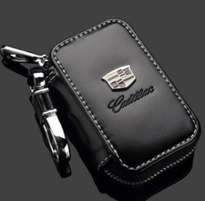 Cowhide Leather Car Key Case Keychain Remote ...