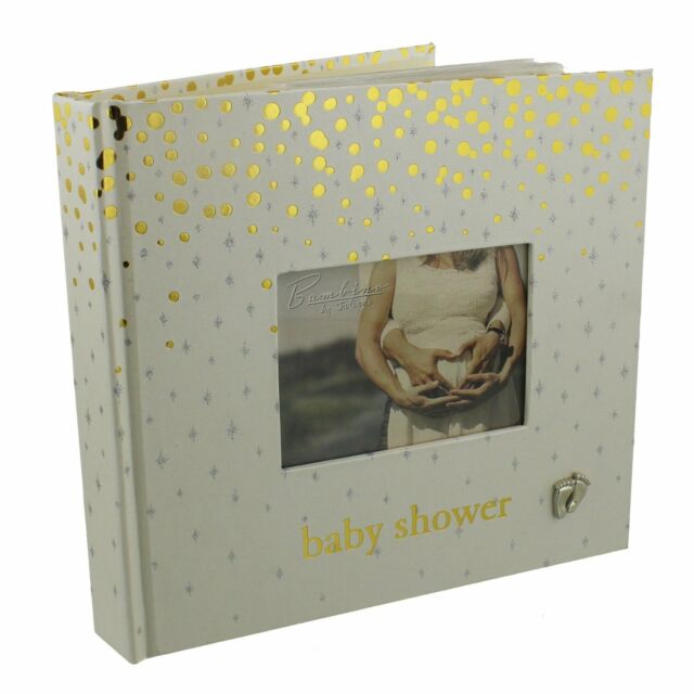 Gold Dots Photo Album Baby Shower NEW Keepsake Momento Gift Gold Dots Photo Album Baby Shower NEW Keepsake Momento Gift