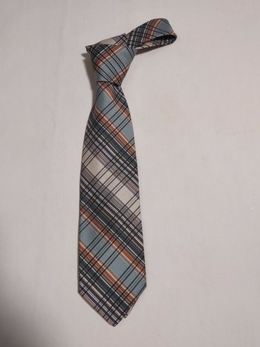 Vintage 1970s Era John Harberger Mr John Retro Hipster Necktie Check Plaid Tie - Picture 10 of 12