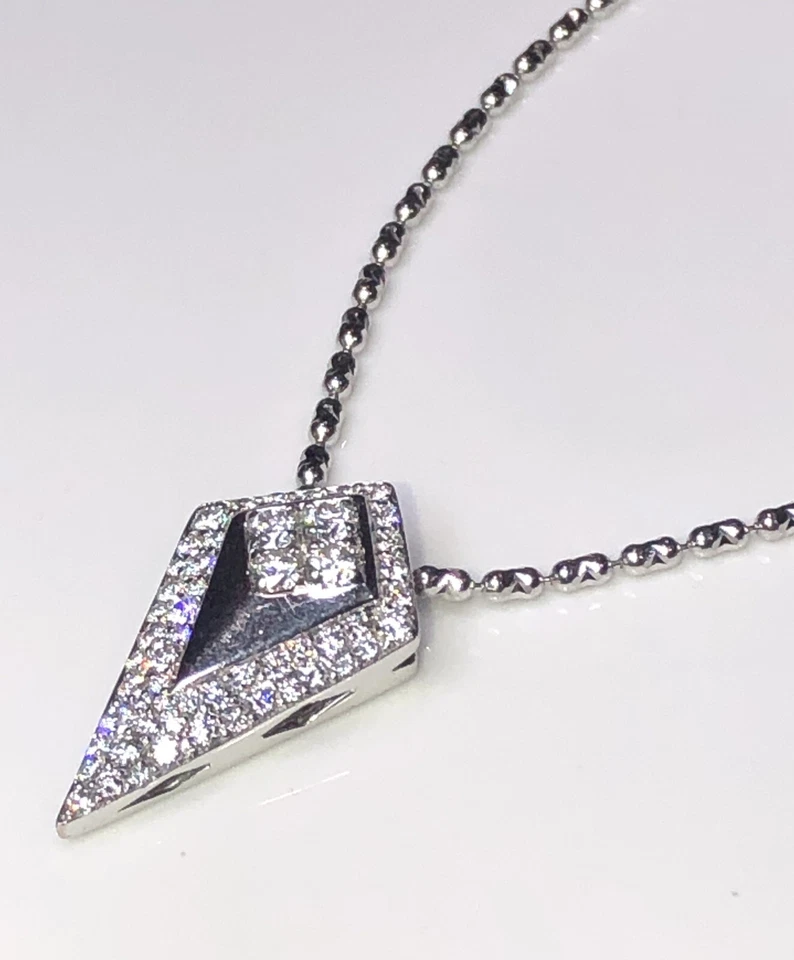 KAT FLORENCE GOLDEN KITE D FLAWLESS DIAMOND NECKLACE SET IN 18K WHITE GOLD - Image 2 of 4