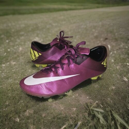 Nike Mercurial Vapor VII FG Purple Yellow US 10 EUR 44 Football Soccer Cleats