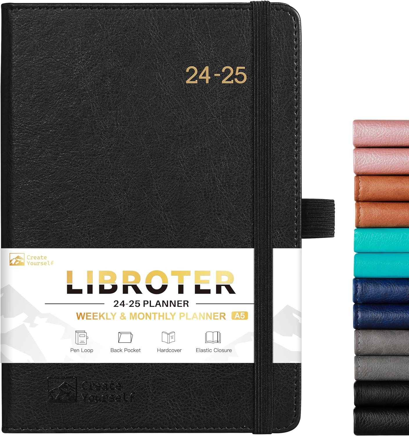 2024-2025 Planner - Planner 2024-2025, 2024-2025 Weekly Monthly Planner, black