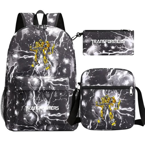 Transformers 3Pcs School Book Bags Shoulder Bag Pen Bags Travel Backpack - Picture 52 of 53