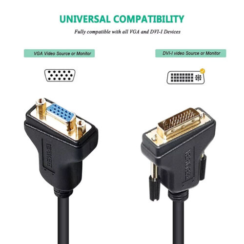 Gold-Plated DVI-I to VGA Adapter: High-Quality Video Converter - Picture 3 of 7