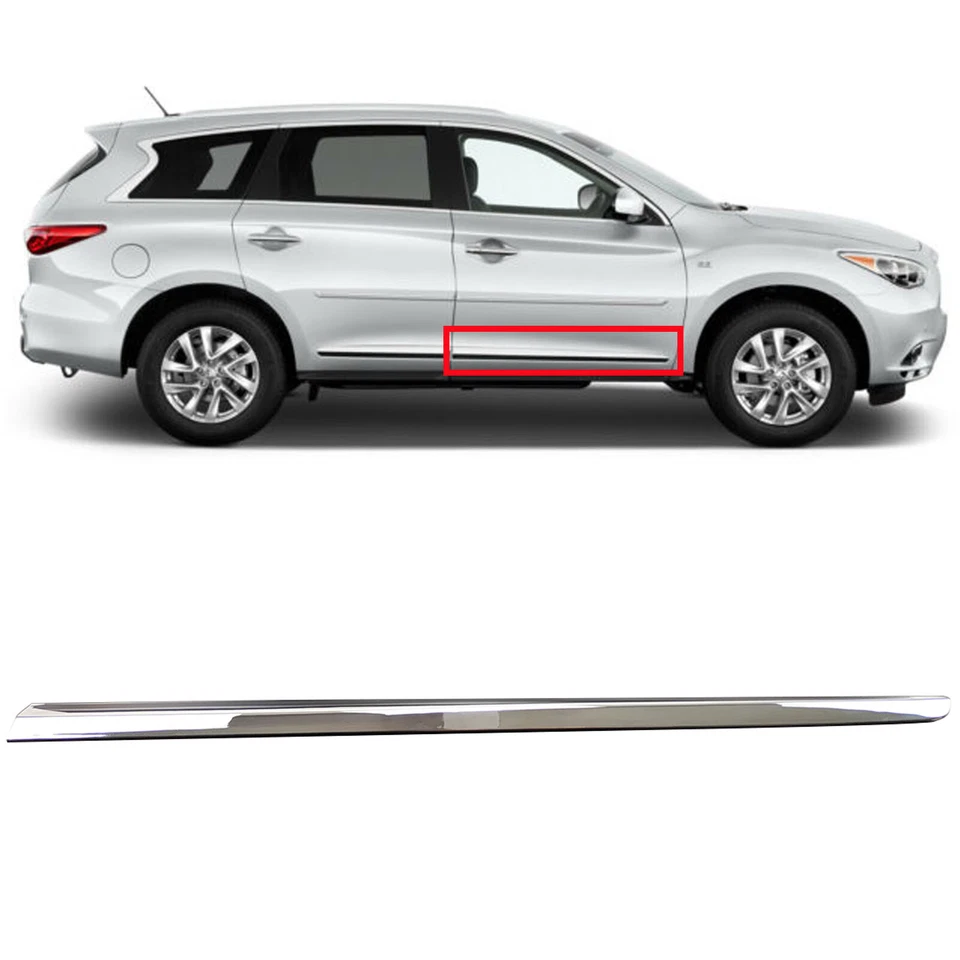 Front Right Side Door Chrome Moulding Trim For Infiniti JX35 2013 QX60 2014-2020 - Image 2 of 4