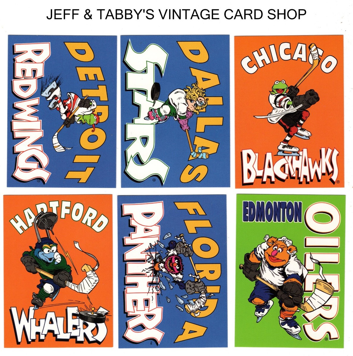 1994 Muppets Jim Henson Take The Ice Hockey Team Cards / SEE DROP