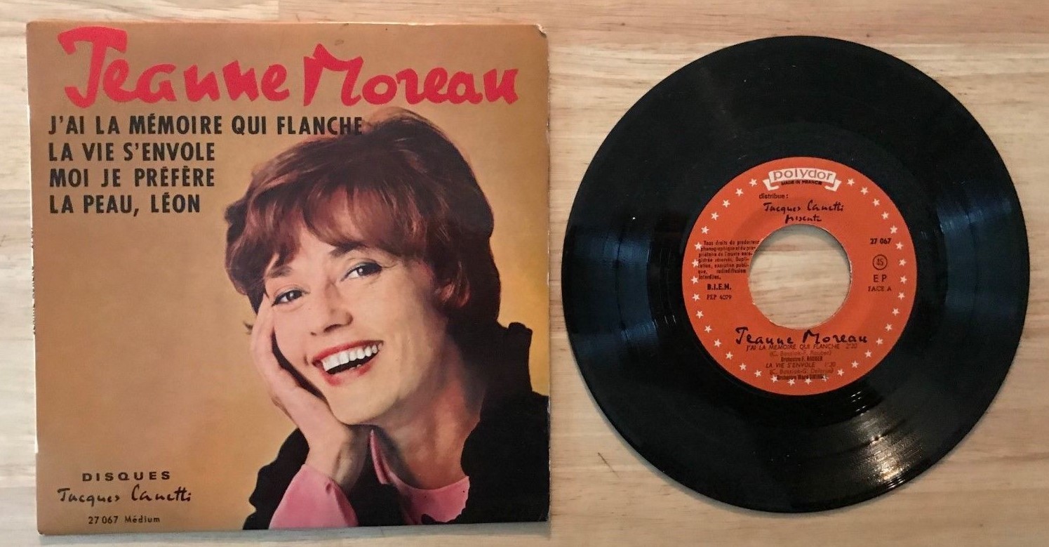 45 7" FRENCH EP JEANNE MOREAU J'AI LA MEMOIRE QUI FLANCHE eBay