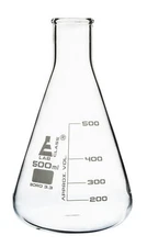 Eisco Labs 500mL Narrow Mouth Erlenmeyer (Conical) Flask - Borosilicate Glass