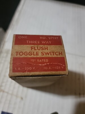 Lot Of 5 Vintage Hubble One 3 Way 9773T ''Clicking'' Flush Toggle Switch