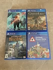 PS4 Lot of 4 Video Games GOOSE GAME GREEDFALL BATTLEFIELD DYNASTY WARRIORS 9 EMP