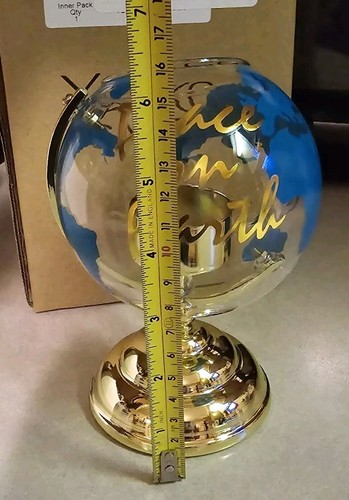 Yankee Candle PEACE ON EARTH GLOBE 🌍 Tealight Candle Holder NEW IN BOX 🌍 - Picture 9 of 16