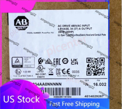 PLC 20F11ND034AA0NNNNN Allen Bradley PowerFlex 25HP FREE SHIP NEW IN BOX
