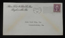 1937 POSTAL HISTORY Rice Trew & Rice Co. Apples Fruit Packers Biglerville PA