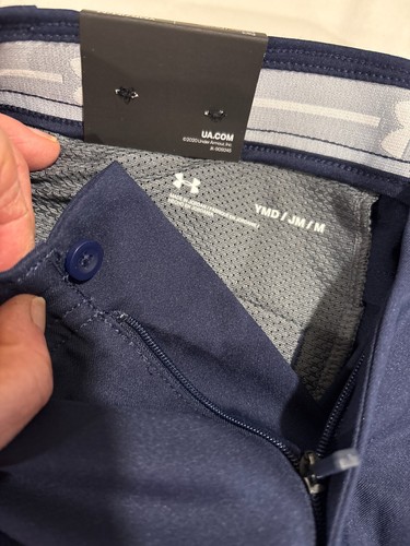 Under Armour Boys Navy Blue Golf Pants Straight Leg Slash Pockets Size YM NWT - Picture 4 of 9