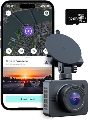 Nexar Beam Dash Cam with 32GB Card, 24H Parking Mode Cloud
