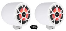 Rockville RKL65MBW Bundle: 2 6.5 in Marine Boat Speakers, MAC65W White