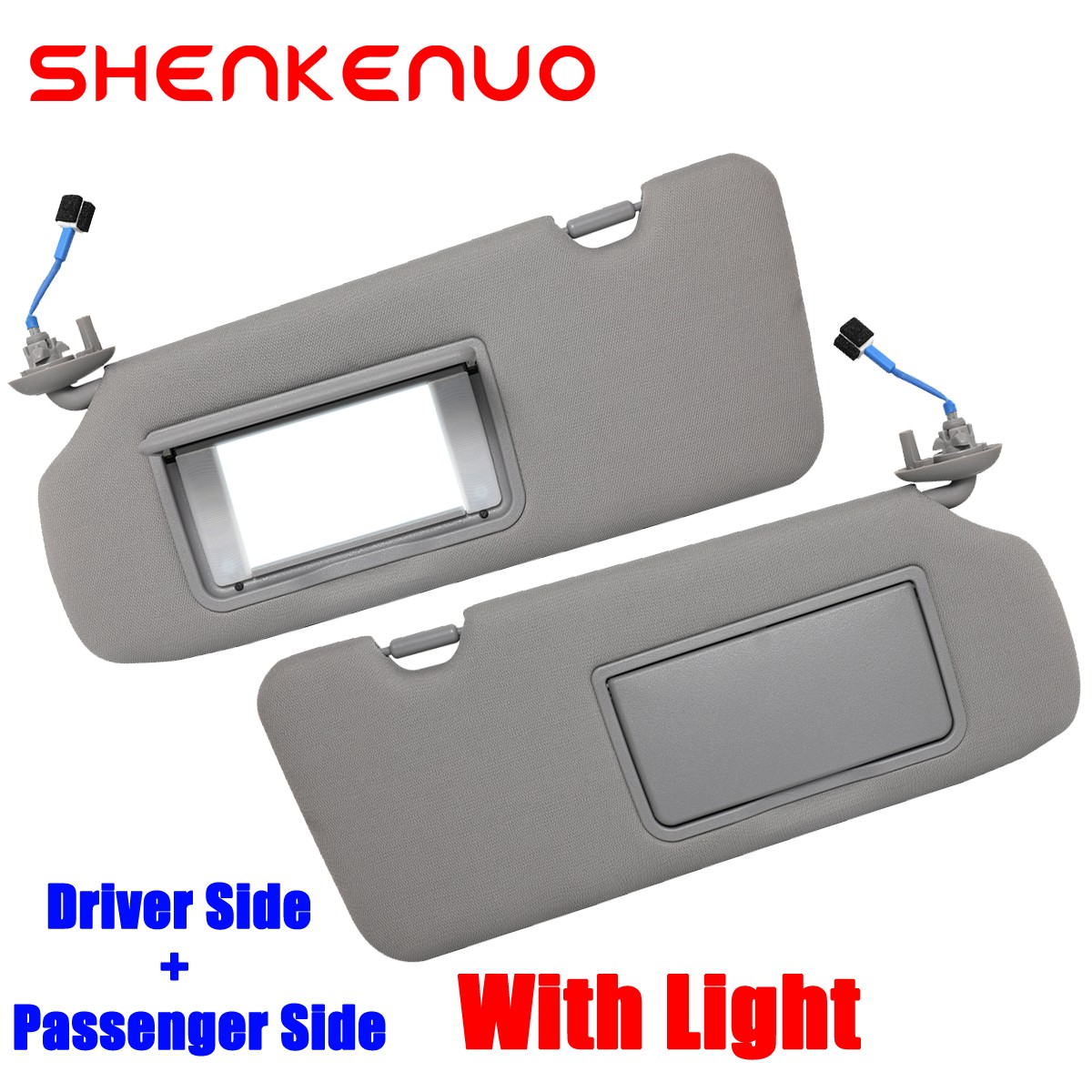 For Honda CRV2017-2022LHRH 83280TLAA12ZB Pair Gray Side Sun Visor W/ Lights