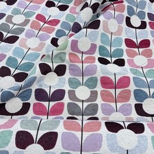 Heavy Floral TAPESTRY Fabric Upholstery Curtain Blinds Throw Orla Kiely Inspired