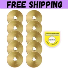 Titanium Coated Rotary Cutter Blades 45mm 10 Pack Replacement Blades Quilting