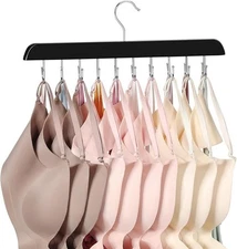Wooden Bra and Tank Top Hanger 20 Hook Foldable Closet Organizer