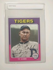 Rare 2019 Topps Archives - 1975 Design Ty Cobb Card #136 In Pristine Condition. 