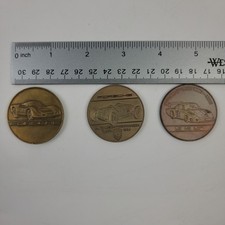 Vintage Porsche Commemorative Coins Set 1969 1970 1979 Auto Union 935 Bronze
